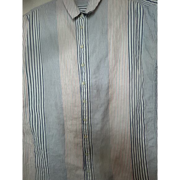 Madewell Central Shirtdress Rawley Stripe Tulum Blue Size Medium Excellent - Picture 8 of 11